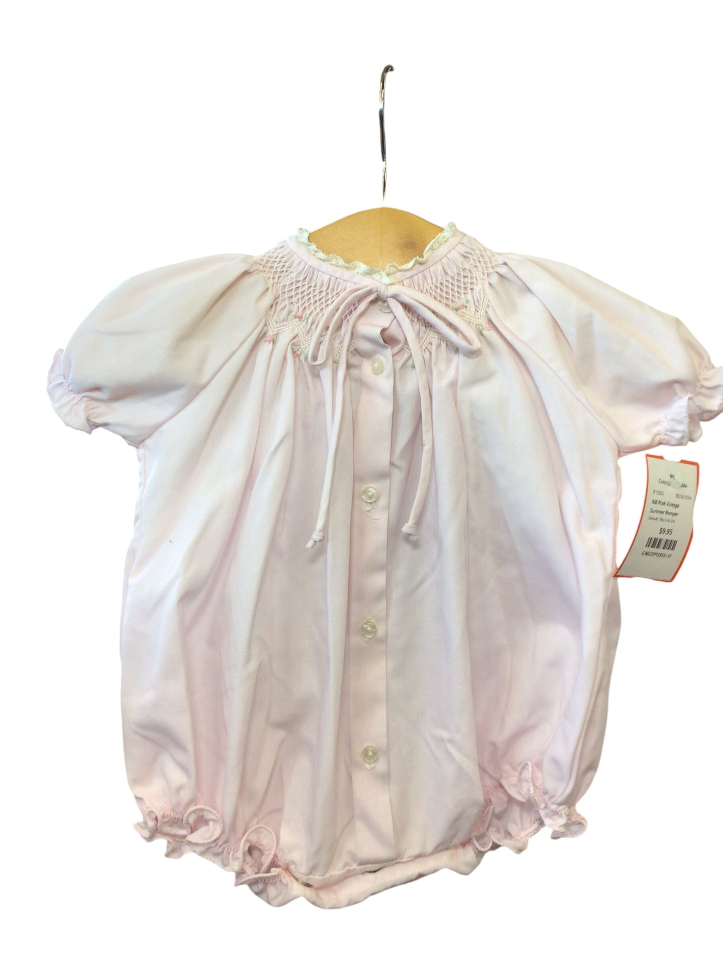 NB Pink Vintage Summer Romper