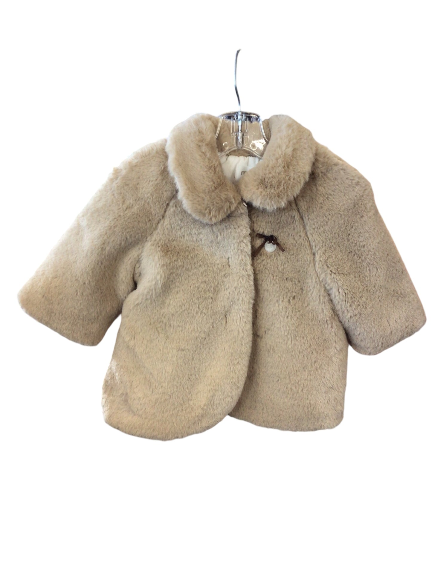 2-4M/64cm Light Brown Faux Fur Coat