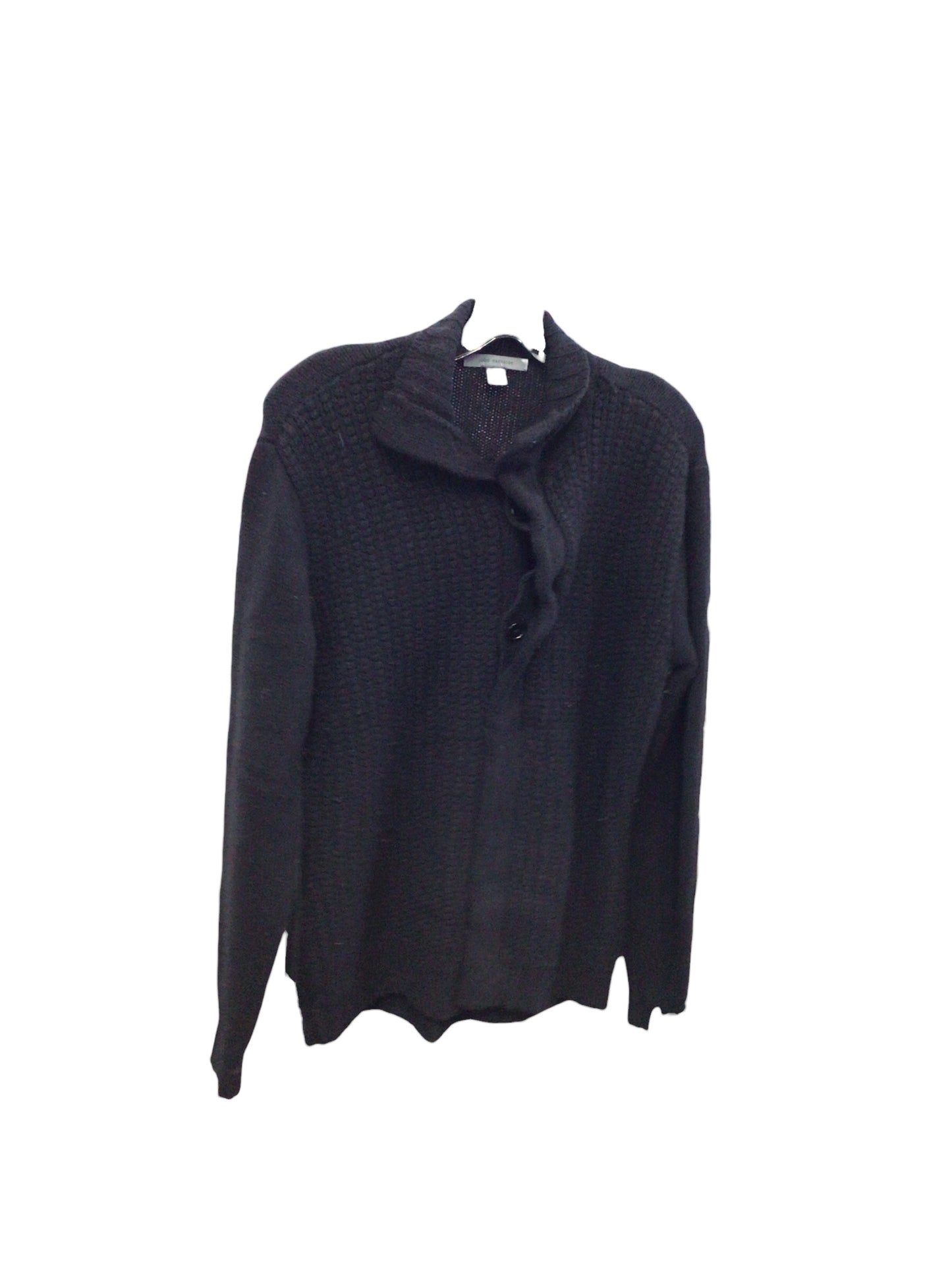 Large Men’s Wool and Cashmere Black Cardigan