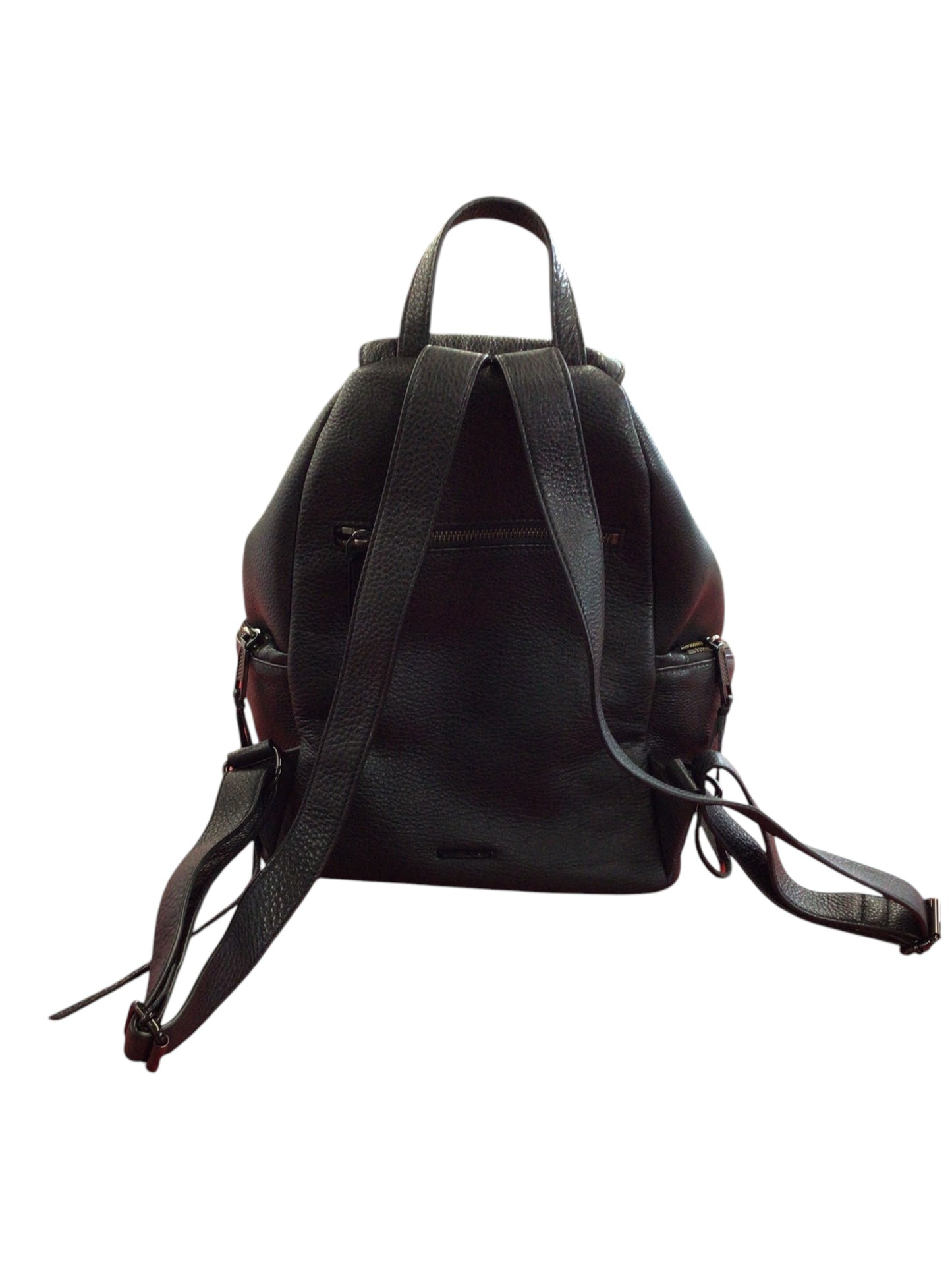 Medium Black Pebbled Leather Julian Backpack (Rebecca Minkoff)