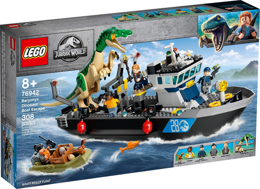 Retired Dinosaur Boat Escape Lego Set 76942