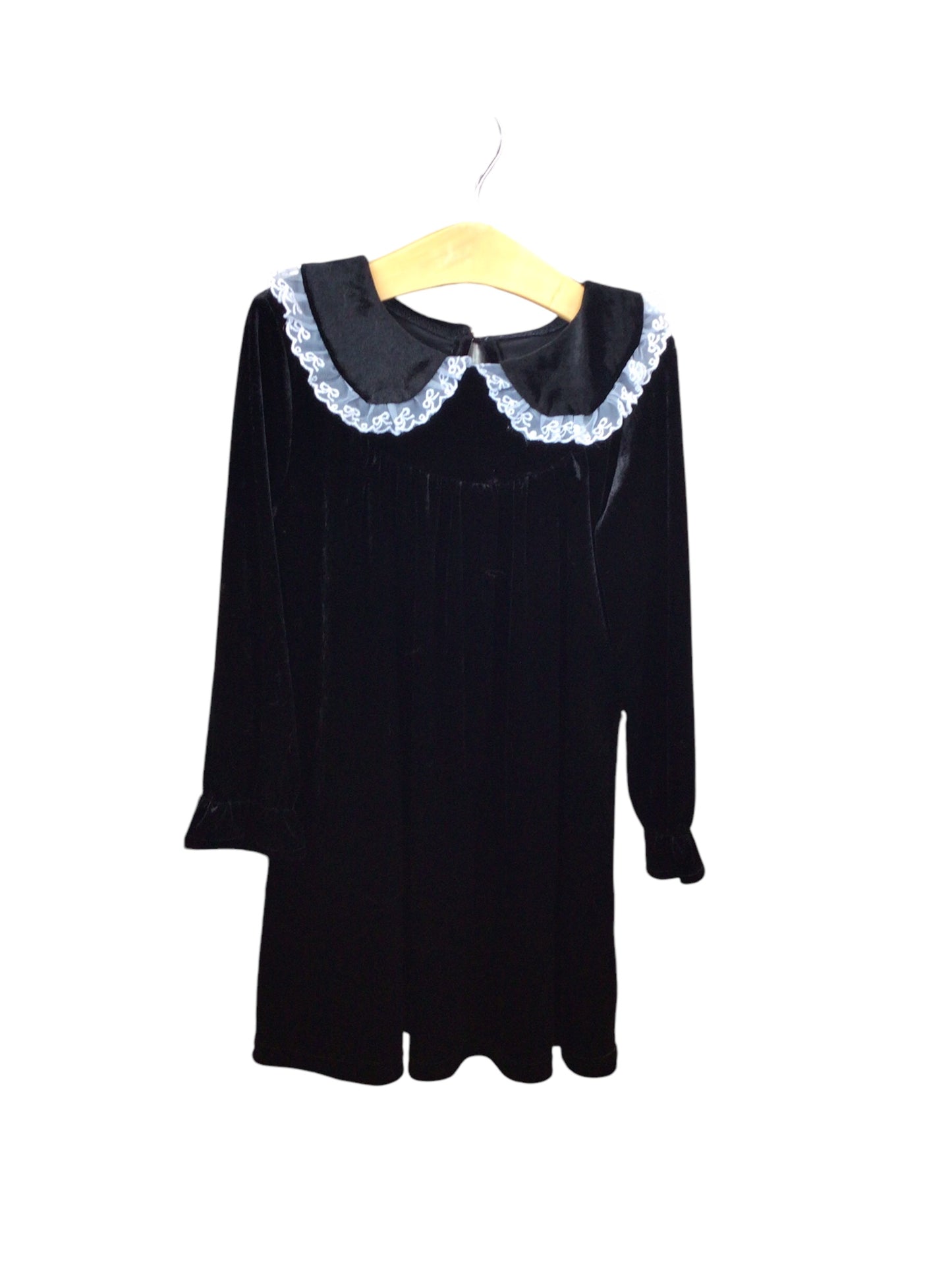 Size 7 Girl's Dress Black Velvet