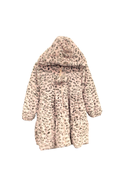 Pink leopard girl dress coat