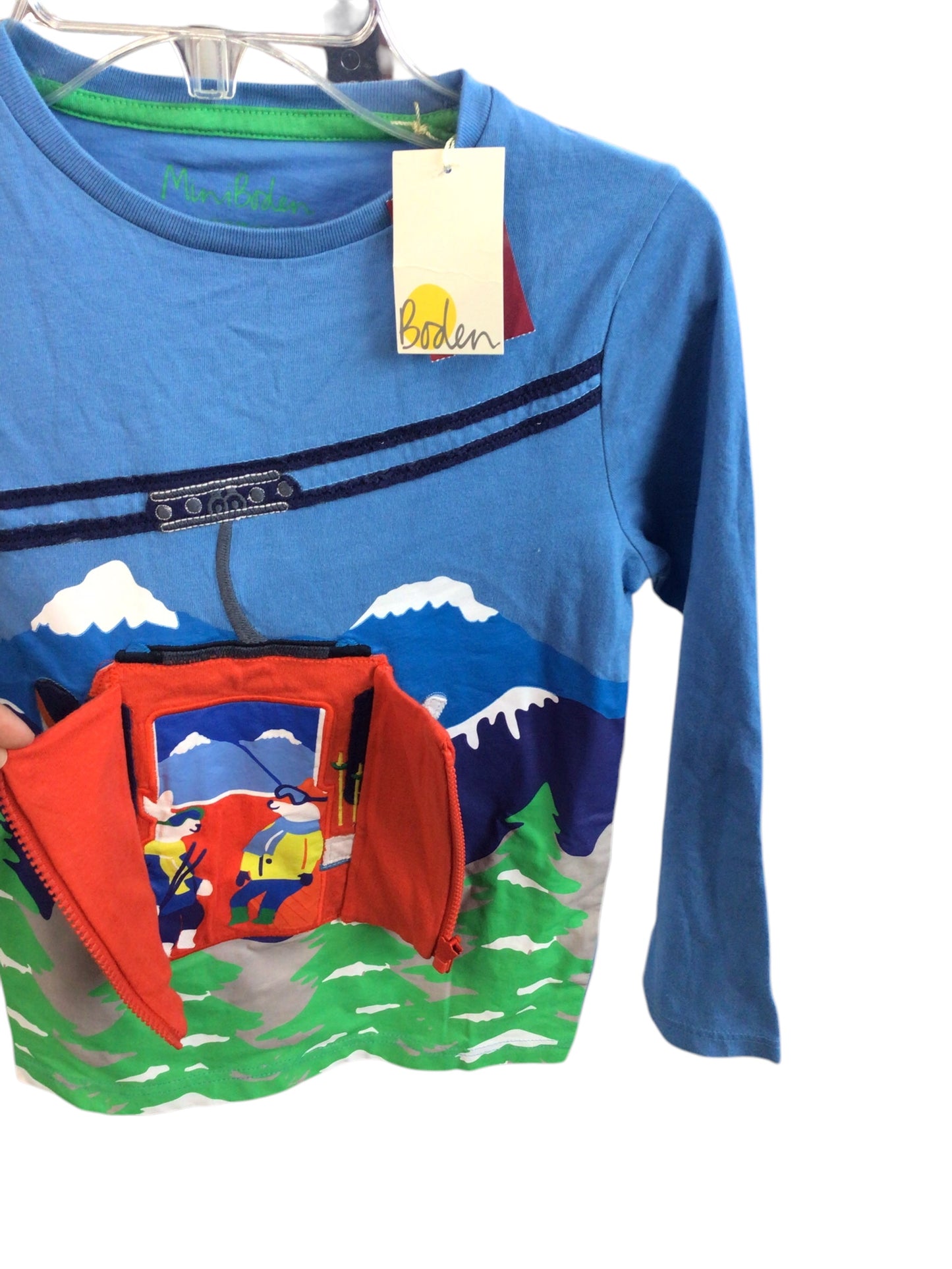 NEW 7/8 Blue Mini Boden Ski Shirt