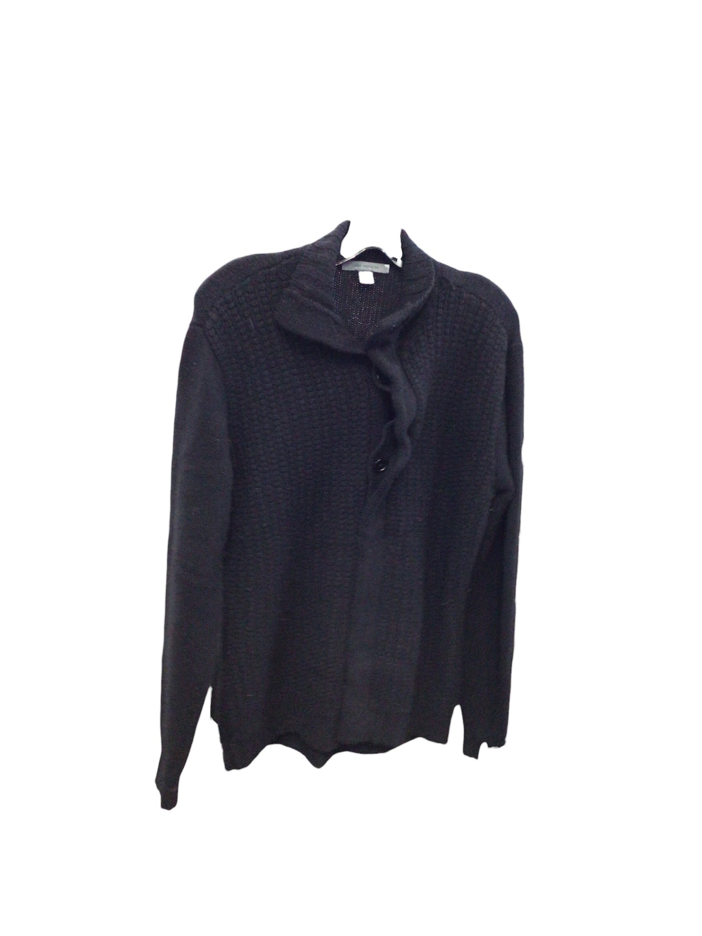 Large Men’s Wool and Cashmere Black Cardigan