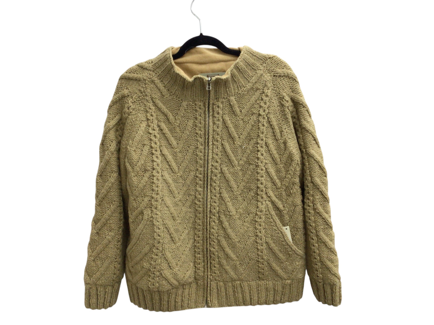 NEW Men's Large Tan Wool/Fleece Jacket