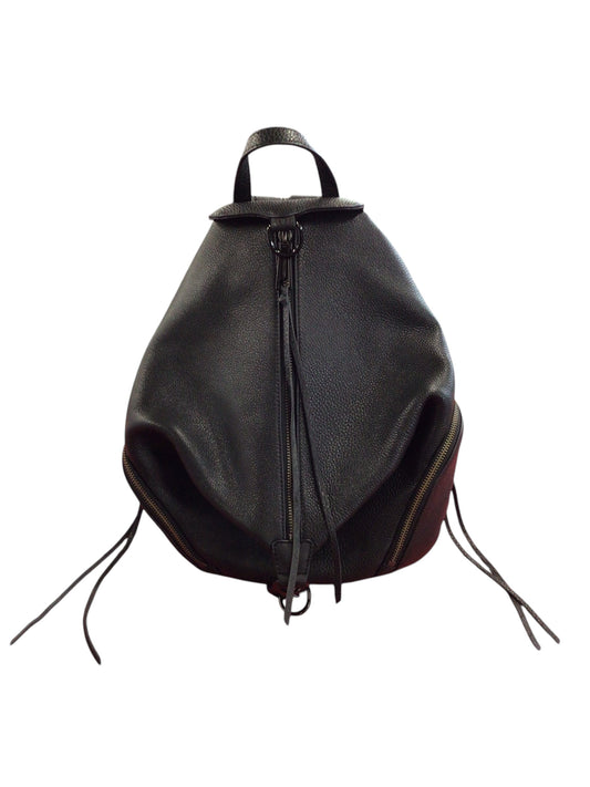 Medium Black Pebbled Leather Julian Backpack (Rebecca Minkoff)