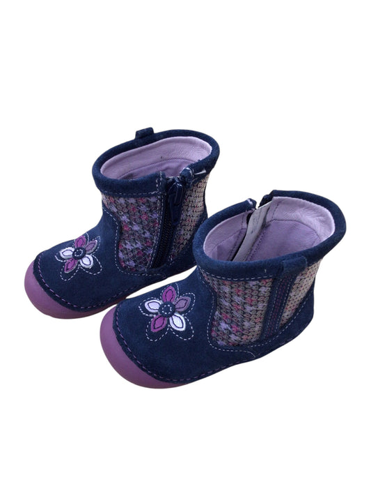 Size 4 Blue & Purple Striderite Toddler Boots